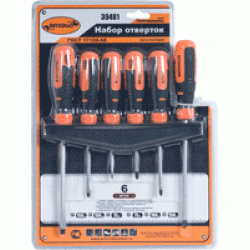 Набор отверток (АвтоDело) 6пр.(с шестигранным стержнем) 39481