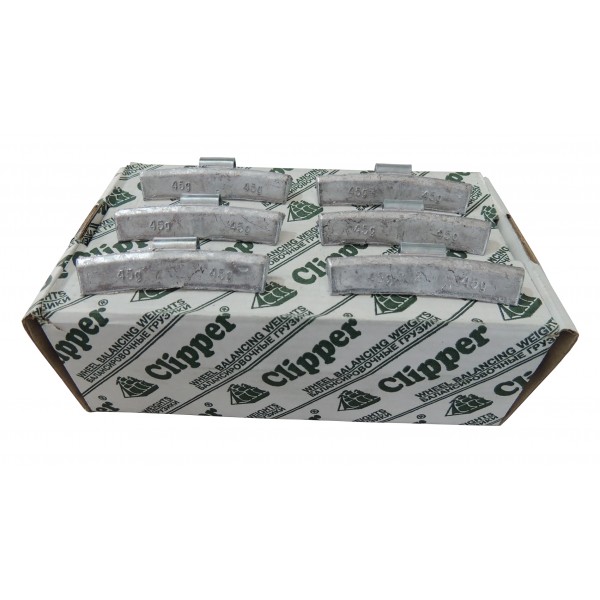 Грузики балансировочные для литых дисков 45 гр. CLIPPER 0 (НАБОР 50 ШТ.) 345