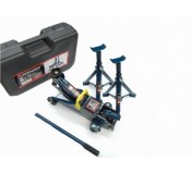 Домкрат подкатной Forsage F-TH12074  2 т (h min 130мм, h max 330мм) с комплектом аксессуаров