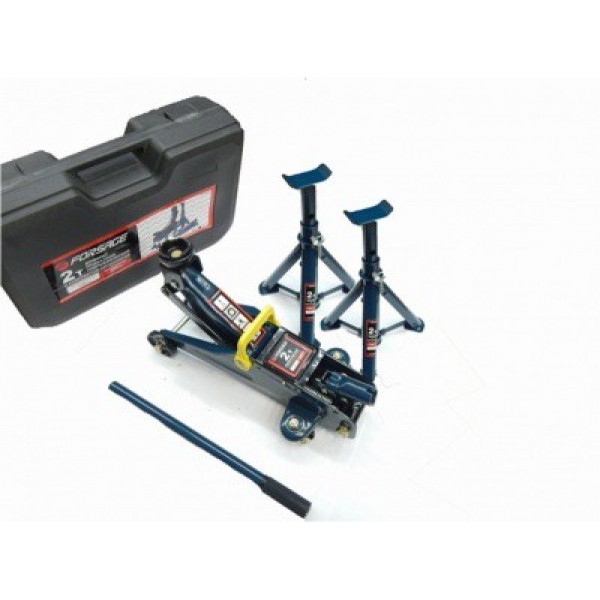 Домкрат подкатной Forsage   2 т (h min 130мм, h max 330мм) с комплектом аксессуаров F-TH12074