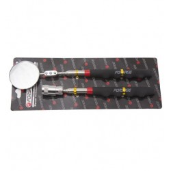 F-04J1076 Forsage Набор приспособлений (зеркало: 245-865мм, магнит с подсветкой: 190-810мм) 2пр., в блистере