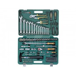 Master 408398 Набор инструмента 98 пр., (1/4"+1/2", "SL"-гр., 4-32мм), в пласт. кейсе