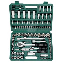 Master 40A1108A-M Набор инструмента 108 пр., (1/4+1/2", 6-гр., 4-32мм), в пласт. кейсе