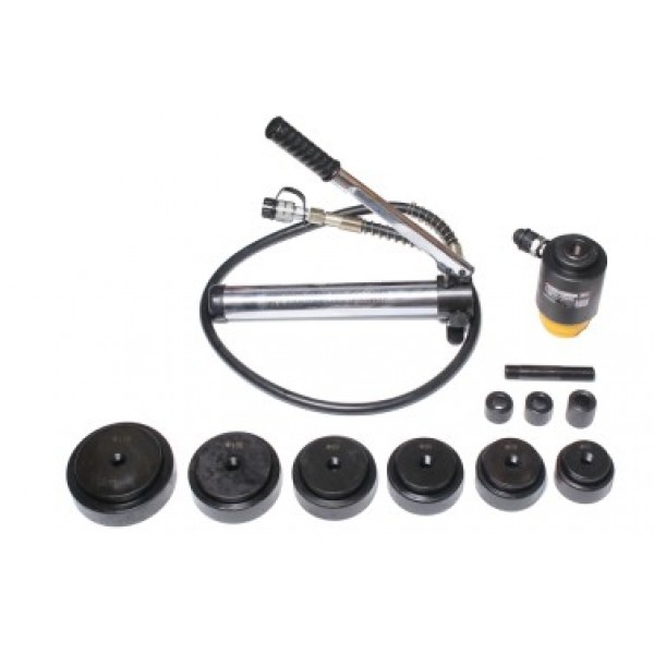 Forsage Гидроцилиндр обратного действия с насосом и комплектом надставок, 15т (диаметры: 63, 76, 80, 89, 100, 114мм) F-71502