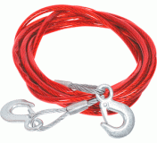Трос буксир-ый стальной 2 крюка 3,5т(8мм/5м)(пласт.оплетка) (АвтоDело) 44135