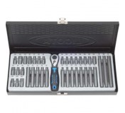 Набор бит с трещоткой 38пр  LICOTA ABS-80002