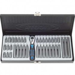 Набор бит с трещоткой 38пр  LICOTA ABS-80002