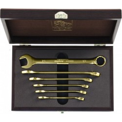 OMBRA OMT6GCS  Набор ключей комбинированных “GOLD COATING” 6 предметов 10-19 мм, в сувенирной упаковке.