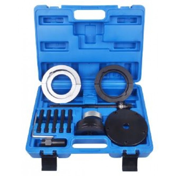 Съемник ступичных подшипников в комплекте с оправками VW Transporter (T5), Touareg, Multivan (85мм), в кейсе ROCK FORCE RF-917T3 