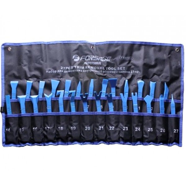 Forsage Набор приспособлений для демонтажа внутренней обшивки салона 27пр., на полотне F-04C1011
