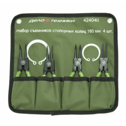 Набор съемников стопорных колец 180мм х 4 шт.ДЕЛО ТЕХНИКИ 424041