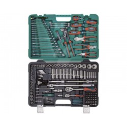 Master  4081176-M Набор инструмента 176 предметов, (1/4"+1/2", 6-гранный, 4-32 мм), в пластиковом кейсе