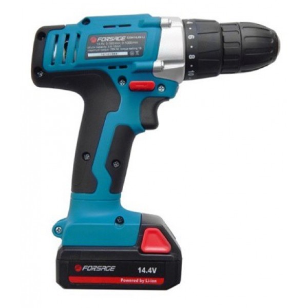 Шуруповерт аккумуляторный Forsage electro  14.4V, 1.5Ah, 26Nm, патрон 0.8-10мм, (2шт LI-ion аккум.) (в кейсе) CDH14.4V-LI