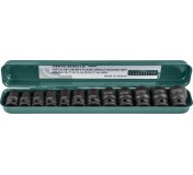 JONNESWAY S03A3112S Набор ударных торцевых головок 3/8"DR 8-19 мм, 12 предметов
