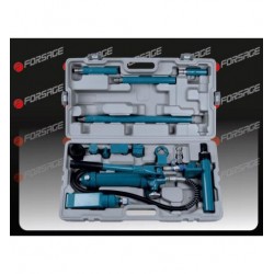 F-70402S Forsage Набор гидравлического оборудования для кузовных работ, 4т, 14пр. (насос, цилиндры + комплект удлинителей и надставок), в кейсе