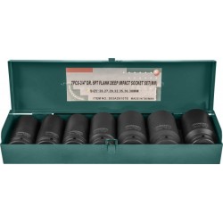 JONNESWAY S03AD6107S Набор ударных торцевых головок глубоких 3/4" 26-38 мм, 7 предметов.