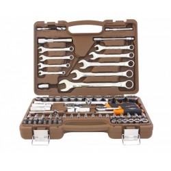 Ombra OMT82S12 Универсальный набор инструмента с 12-гр. головками 1/2"DR и 1/4"DR, 82 предмета