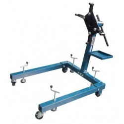 F-T25672 Forsage Кантователь двигателя с полкой для инструмента 570кг (4 колеса, 4 страховочных упора)