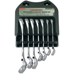 JONNESWAY W24A107S Набор ключей комбинированных разрезных с гибкой головкой 8-17 мм, 7 предметов.