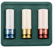 JONNESWAY S03AD4303S Комплект торцевых головок ударных глубоких 1/2"DR (пластик, цвет), 17-21 мм, 3 предмета