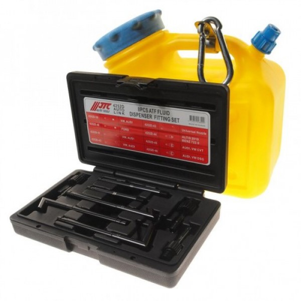 Емкость для заправки маслом АКПП с набором адаптеров (8 шт. JTC-4539