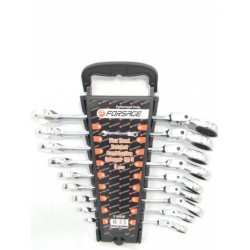 Forsage 51092F Набор ключей комбинированных трещоточных с шарниром  9пр. (8,10,12,13,14,16,17,18,19мм)