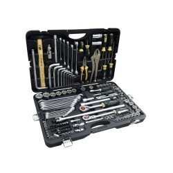 Набор инструмента 142пр.: 1/2"&1/4"&3/8"DR с 6-гранными головками ROCK FORCE RF-41421-5