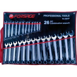 Набор ключей комбинированных Forsage 5261P  26 предметов (6-30, 32мм) на полотне