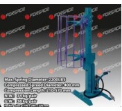 F-1500-6Q Forsage Стяжка пружин пневмогидравлическая напольная с навесным защитным каркасом и двумя комплектами получаш (макс. усилие 1т,  рабочий диапазон 210-570мм )