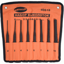 Набор выколоток 8шт.(2-10мм.в сумке) (АвтоDело) 40618