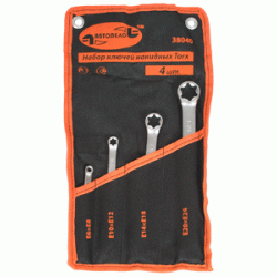 Набор накидных ключей TORX E6-E24 АвтоDело Professional 4шт.(сумка) 38040