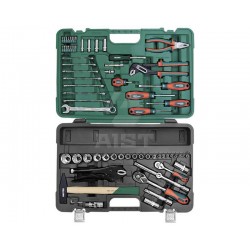 Master 408172-M Набор инструмента 72 предмета, (1/4"+1/2", 6-гранный, 4-32 мм), в пластиковом кейсе