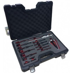 Forsage F-915T1D(F-916T1D) Набор съемников внутренних подшипников цанговый с обратным молотком,16пр. (8-58мм), в кейсе "Premium"