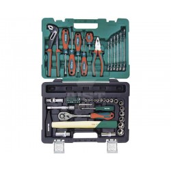 Master 408158-M Набор инструмента 58 предметов, (1/4"+1/2", 6-гранный, 5-24 мм), в пластиковом кейсе