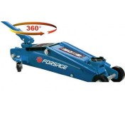F-T83003C Forsage Домкрат подкатной гидравлический с вращающейся ручкой 3т (h min 130мм, h max 410мм)узкая база