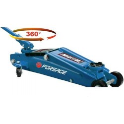 F-T83003C Forsage Домкрат подкатной гидравлический с вращающейся ручкой 3т (h min 130мм, h max 410мм)узкая база