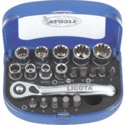 Набор инструмента 1/4" с мини трещоткой 20пр.LICOTA ABD-70003
