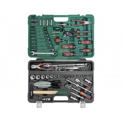 Master 4081105-M Набор инструмента 105 предметов, (1/4"+1/2", 6-гр., 4-32 мм), в пластиковом кейсе