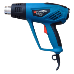 Фен промышленный электрический Forsage electro HG55-2000 LED (220В, 2000Вт, макс.темп-ра 600С, 250-500л/мин) с индикатором температуры и насадками