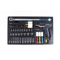 Пневмонабор с динамометрич. ключем,42пр.LICOTA ACK-381001