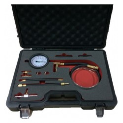 Forsage F-04A1014D Тестер компрессии дизельного двигателя, 19пр. (М18х1.5мм, М24х2.0мм, М24х1.5мм, М10х1.0х68мм, М10х1.25х54мм, М10х1.25х68мм, М12х1.25х45мм)  в кейсе