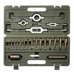Набор метчиков и плашек 37 предм. HSS4341 (M3-М14) ДЕЛО ТЕХНИКИ 239370