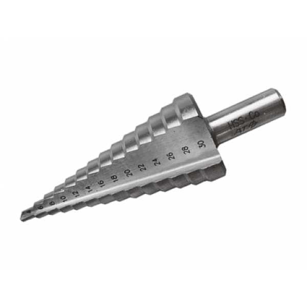Сверло ступенчатое по металлу Р6М5К5, Ø 4,0-20,0 мм, 9 ступ. ДЕЛО ТЕХНИКИ 216204