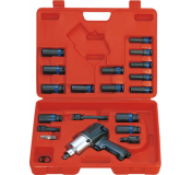 Гайковерт пневматический ударный 1/2, 678 Нм, с комплектом головок, 23 предмета king tony 44118MP