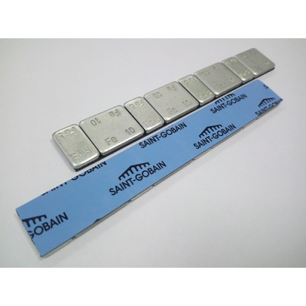 Грузик балансировочный самоклеящийся стальной 4х5 г + 4х10 г (50 полосок) GZ-0072