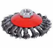 Щетка для болгарки плоск ф100мм М14*2 (витая) (ТЕХМАШ) 11385