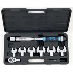 Динамометрический ключ в наборе со сменными насадками, 8пр., 15-80Нм LICOTA AQC-S002NM