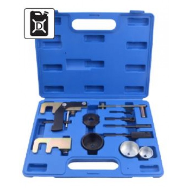 Набор фиксаторов для обслуживания двигателей Renault, Nissan, Opel (1.5, 1.9, 2.2, 2.5DCI) 12пр., в кейсе ROCK FORCE RF-911G5 