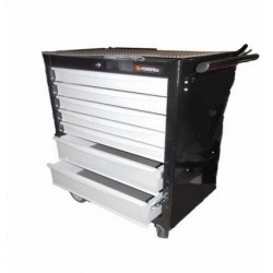 Тележка инструментальная Forsage 50217-Black, 7 полок (черная)